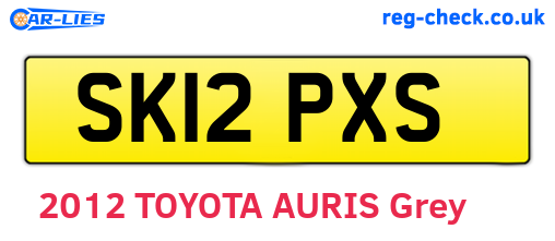 SK12PXS are the vehicle registration plates.