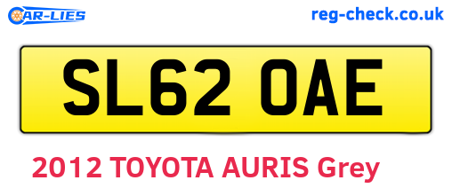 SL62OAE are the vehicle registration plates.