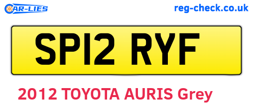 SP12RYF are the vehicle registration plates.