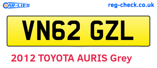 VN62GZL are the vehicle registration plates.