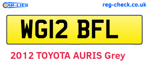 WG12BFL are the vehicle registration plates.