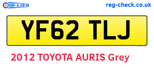 YF62TLJ are the vehicle registration plates.