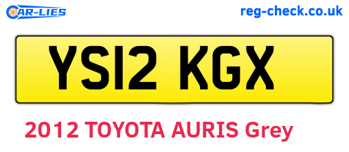 YS12KGX are the vehicle registration plates.