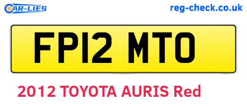 FP12MTO are the vehicle registration plates.