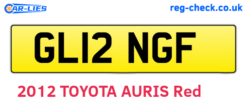 GL12NGF are the vehicle registration plates.