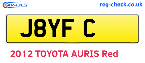 J8YFC are the vehicle registration plates.