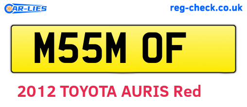 M55MOF are the vehicle registration plates.