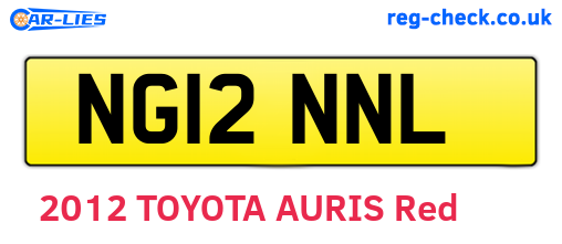 NG12NNL are the vehicle registration plates.