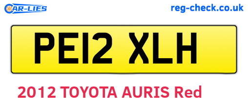PE12XLH are the vehicle registration plates.