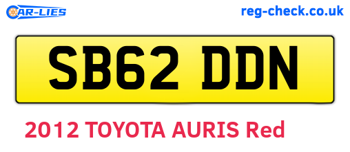 SB62DDN are the vehicle registration plates.