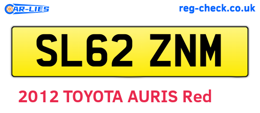 SL62ZNM are the vehicle registration plates.