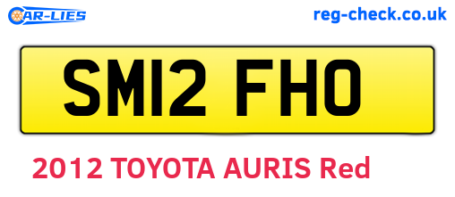 SM12FHO are the vehicle registration plates.