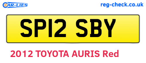 SP12SBY are the vehicle registration plates.