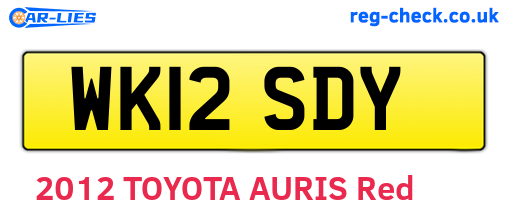 WK12SDY are the vehicle registration plates.