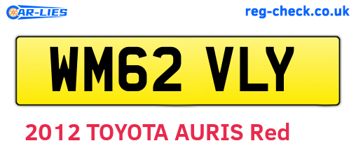 WM62VLY are the vehicle registration plates.