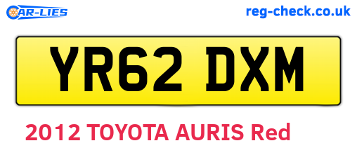YR62DXM are the vehicle registration plates.