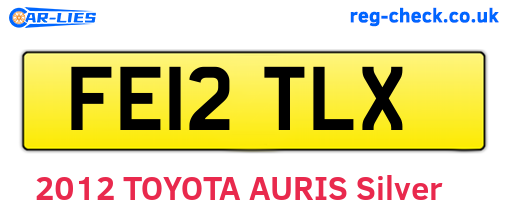 FE12TLX are the vehicle registration plates.