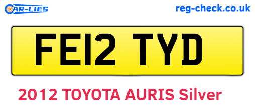 FE12TYD are the vehicle registration plates.