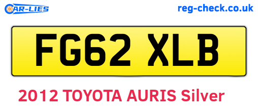 FG62XLB are the vehicle registration plates.