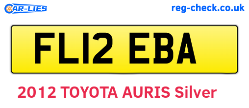 FL12EBA are the vehicle registration plates.