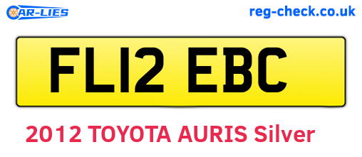 FL12EBC are the vehicle registration plates.