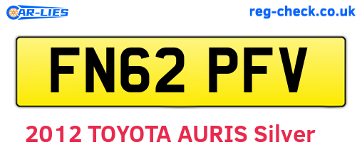 FN62PFV are the vehicle registration plates.