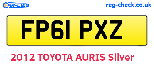 FP61PXZ are the vehicle registration plates.