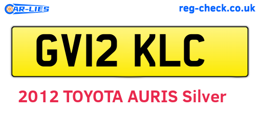 GV12KLC are the vehicle registration plates.