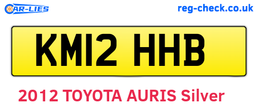 KM12HHB are the vehicle registration plates.