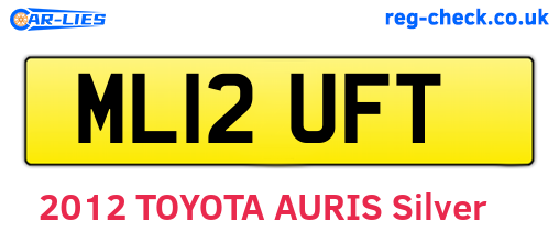 ML12UFT are the vehicle registration plates.
