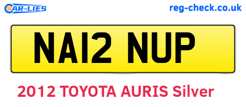 NA12NUP are the vehicle registration plates.