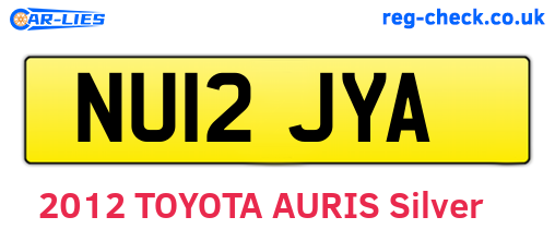 NU12JYA are the vehicle registration plates.