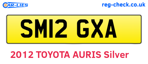 SM12GXA are the vehicle registration plates.