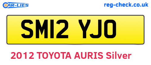 SM12YJO are the vehicle registration plates.