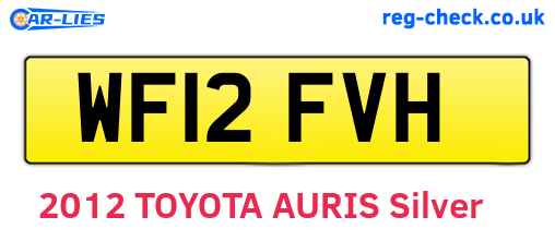 WF12FVH are the vehicle registration plates.