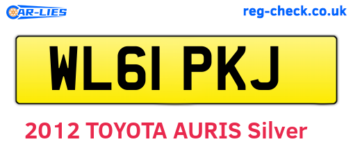 WL61PKJ are the vehicle registration plates.