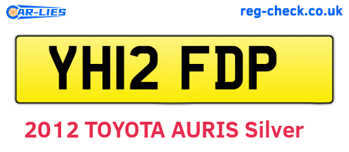 YH12FDP are the vehicle registration plates.