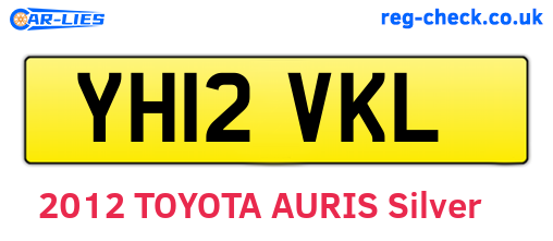 YH12VKL are the vehicle registration plates.