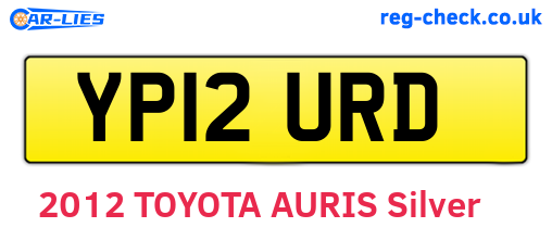 YP12URD are the vehicle registration plates.