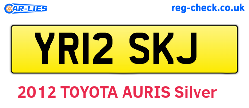 YR12SKJ are the vehicle registration plates.