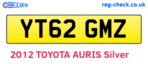 YT62GMZ are the vehicle registration plates.