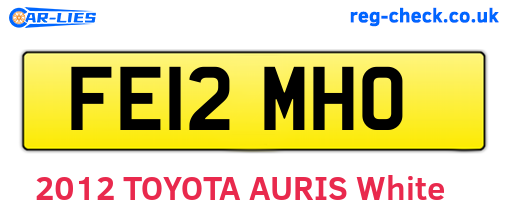 FE12MHO are the vehicle registration plates.