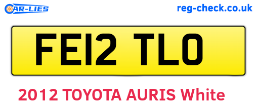 FE12TLO are the vehicle registration plates.