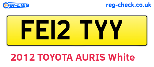 FE12TYY are the vehicle registration plates.