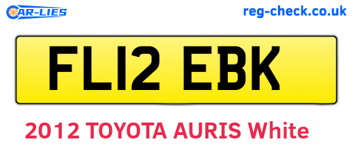 FL12EBK are the vehicle registration plates.