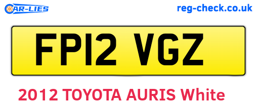 FP12VGZ are the vehicle registration plates.