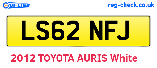 LS62NFJ are the vehicle registration plates.