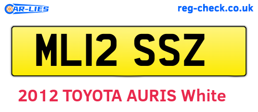 ML12SSZ are the vehicle registration plates.
