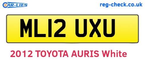 ML12UXU are the vehicle registration plates.