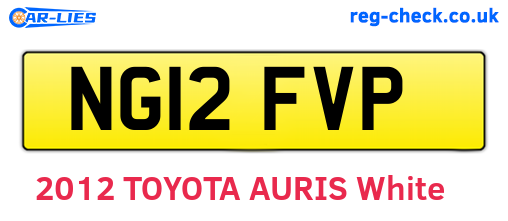 NG12FVP are the vehicle registration plates.